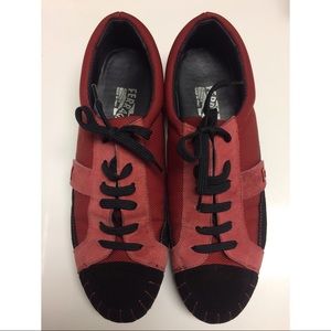 Salvatore Ferragamo Womens Suede Sneakers size 8